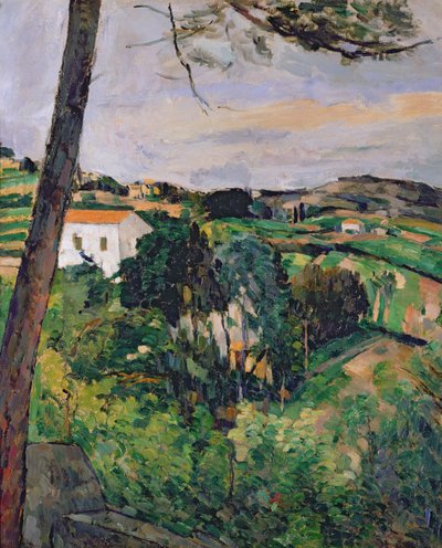 Landscape with Red Roof or The Pine at the Estaque by Paul Cézanne